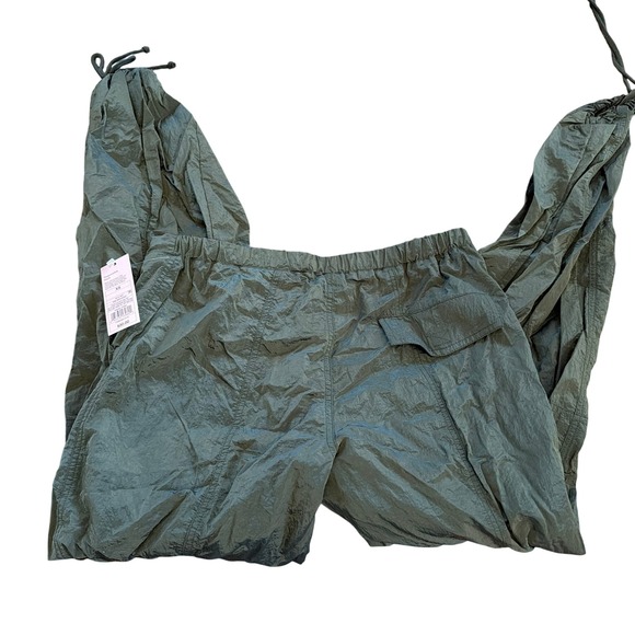 Wild Fable Women's Green Cargo Pants Drawstring Relaxed Parachute Lightweight XS - Picture 3 of 7